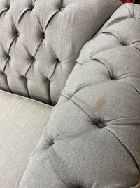Grey Chesterfield Style Sofa