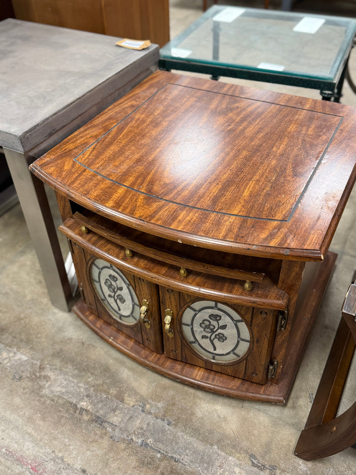 Dark Brown 2-Drawer Nightstand