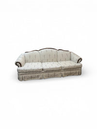 3 Seater Sofa with Wood Trim & Skirted Base