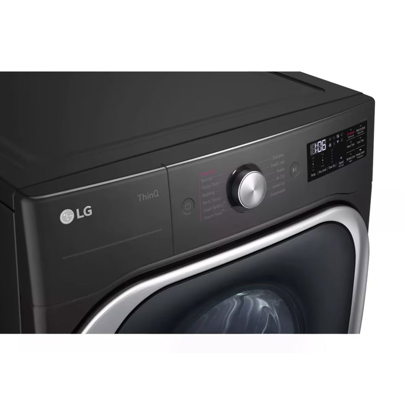 LG 9.0 cu. ft. Mega Capacity Smart wi-fi Enabled Front Load Gas Dryer (DLGX8901B) in Steel Black, 29-Inch Wide