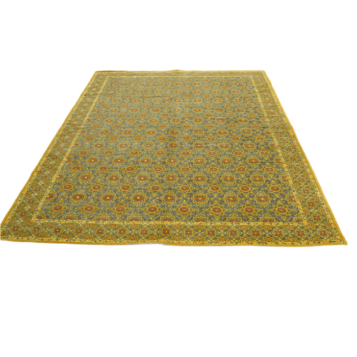 8x11-ft Cotton Chenille Area Rug, Teal