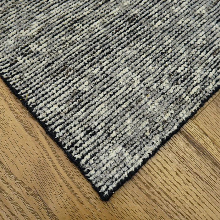 8x10-ft Wool Area Rug, Grey Striped