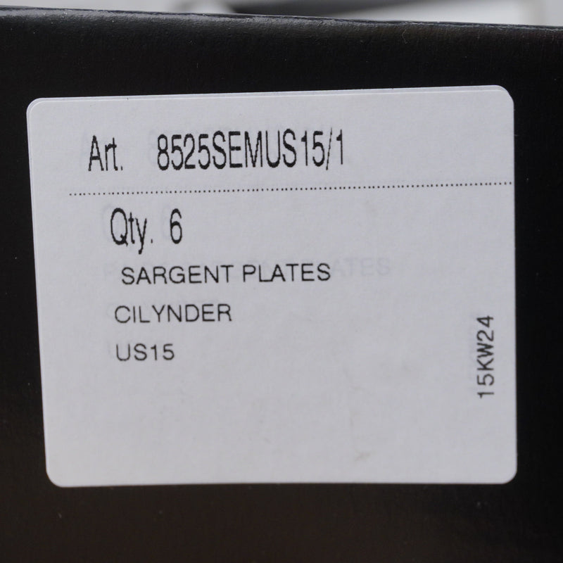 Sargent Door Plate in Satin Nickel, 8525SEMUS15/1