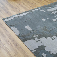 8×10-ft Wool Area Rug in Grey Abstract Pattern, 31