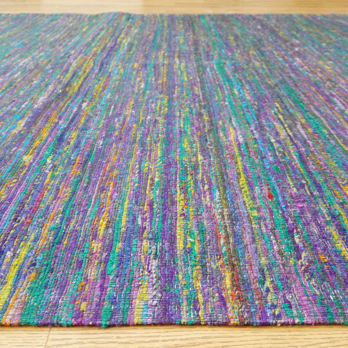 8×10-ft Polyester Dhurrie Rug in Multicolor – 20, Shenaz SHE-31200
