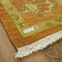 8×10-ft Wool & Cotton Area Rug in Rust Floral Medallion – 32, RN58948