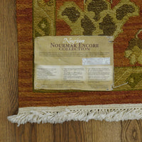 8×10-ft Wool & Cotton Area Rug in Rust Floral Medallion – 32, RN58948