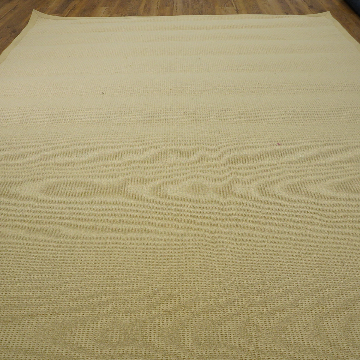 9×11-ft Sisal & Wool Area Rug – Sand Beige Flatweave, 288
