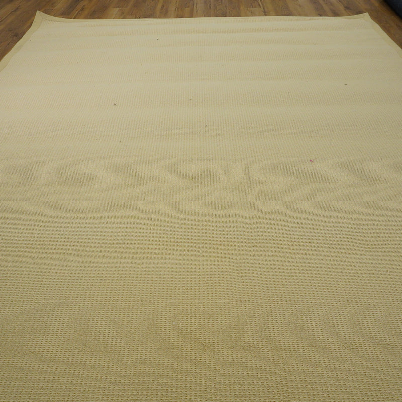 9×11-ft Sisal & Wool Area Rug – Sand Beige Flatweave, 288