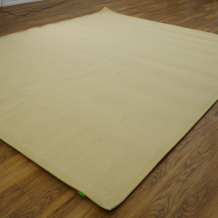 9×11-ft Sisal & Wool Area Rug – Sand Beige Flatweave, 288