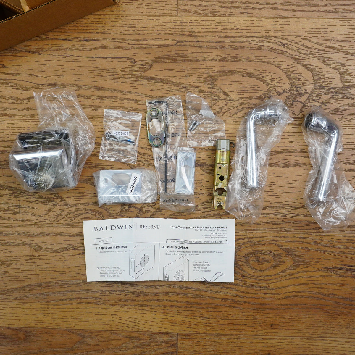 Federal Lever Passage Set in Polished Chrome, PS.FED.R.TSR.260.SL.SS