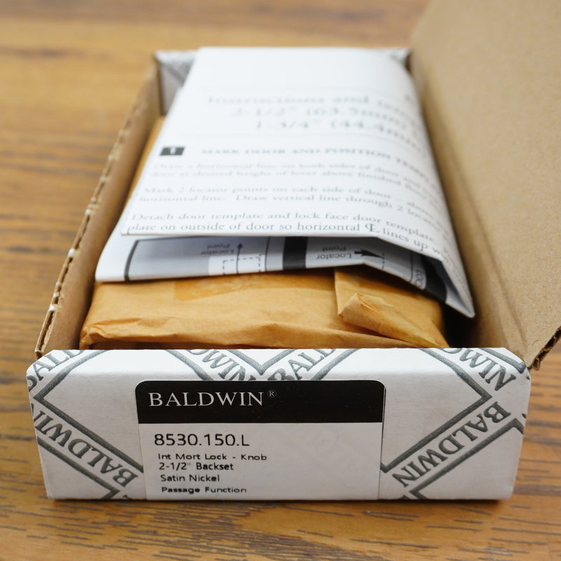 Interior Mortise Lock – Knob Passage Function in Satin Nickel, 8530.150.L