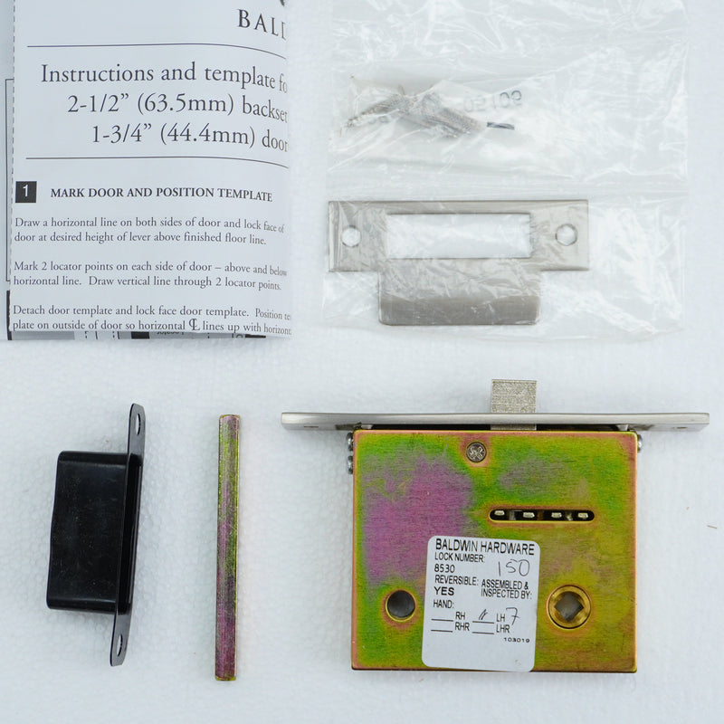 Interior Mortise Lock – Knob Passage Function in Satin Nickel, 8530.150.L