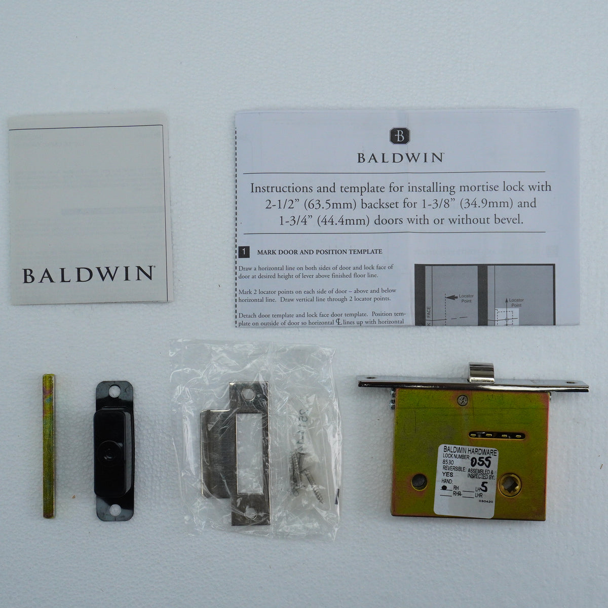 Interior Mortise Lock – Knob Passage Function in Lifetime Polished Nickel, 8530.055.R