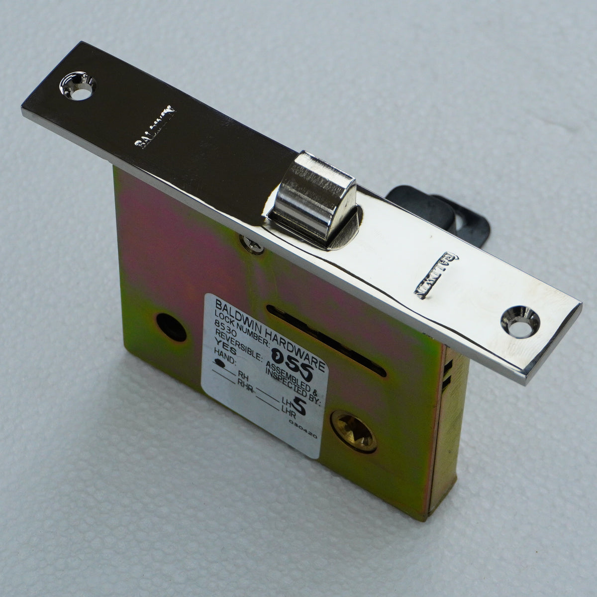 Interior Mortise Lock – Knob Passage Function in Lifetime Polished Nickel, 8530.055.R