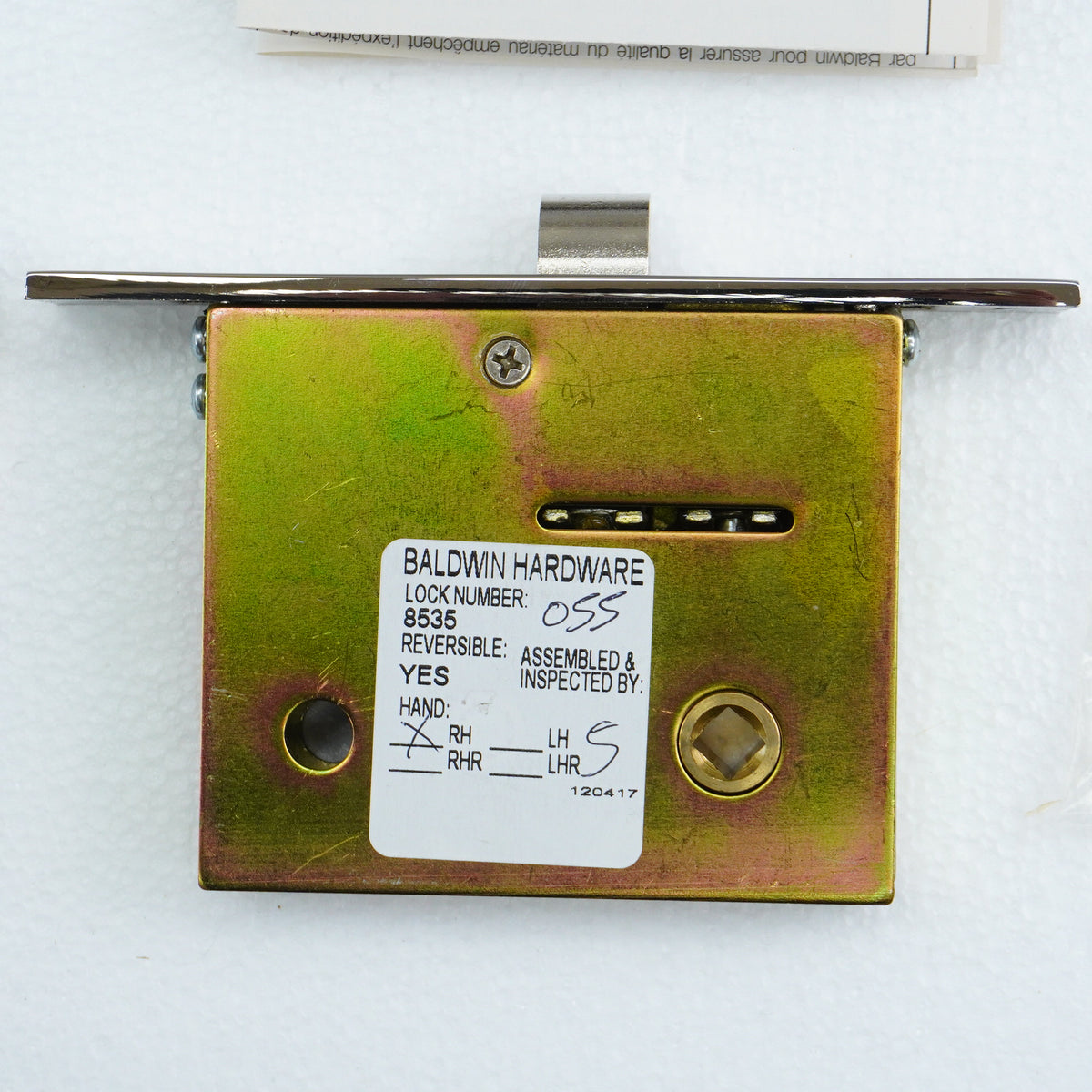 Interior Mortise Lock – Lever Passage Function in Lifetime Polished Nickel, 8535.055.R