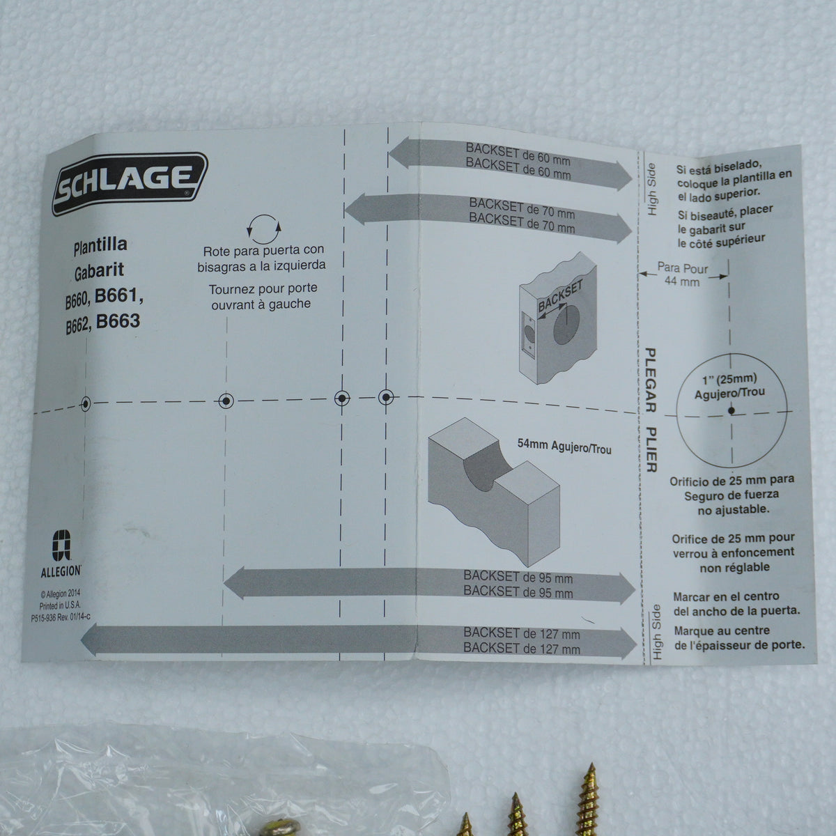 Single Cylinder Deadbolt in Satin Chrome, B660P 626