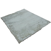 8×10-ft White Fluffy Shag Rug in Polyester, 322