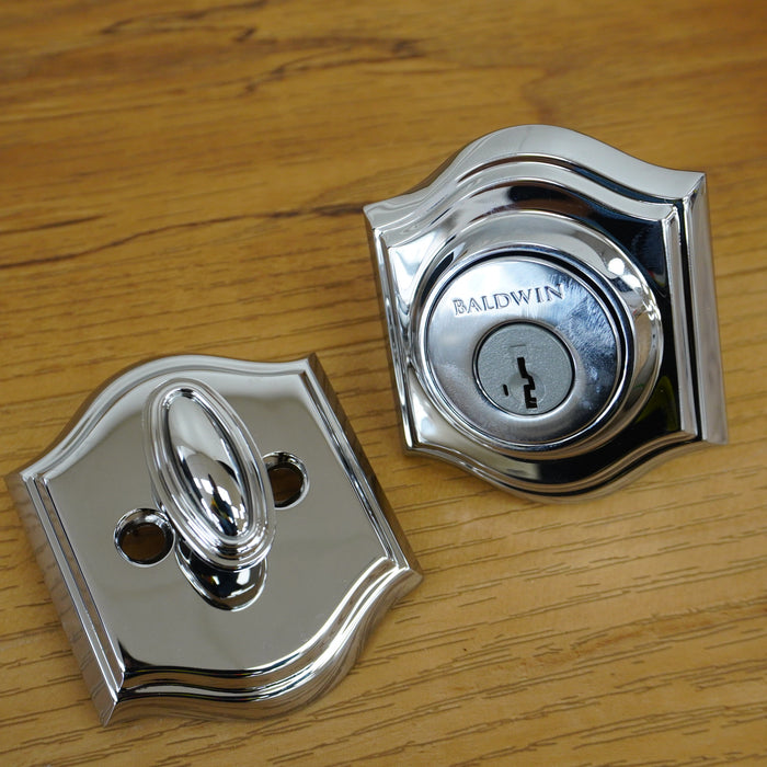 Traditional Arch Single Cylinder Deadbolt in Polished Chrome, SC.TAD.260.6L.DS.SMT.KD