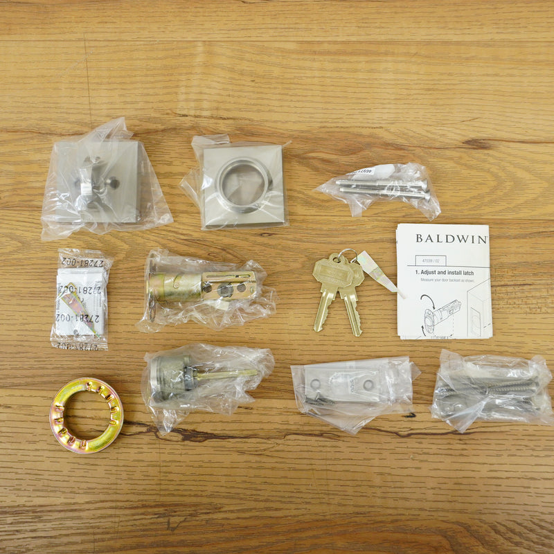 Contemporary Square Single Cylinder Deadbolt in Satin Nickel, SC.CSD.150.SL.SS.SMT.KD