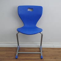 18-Inch W Blue Curved Back Side Chair