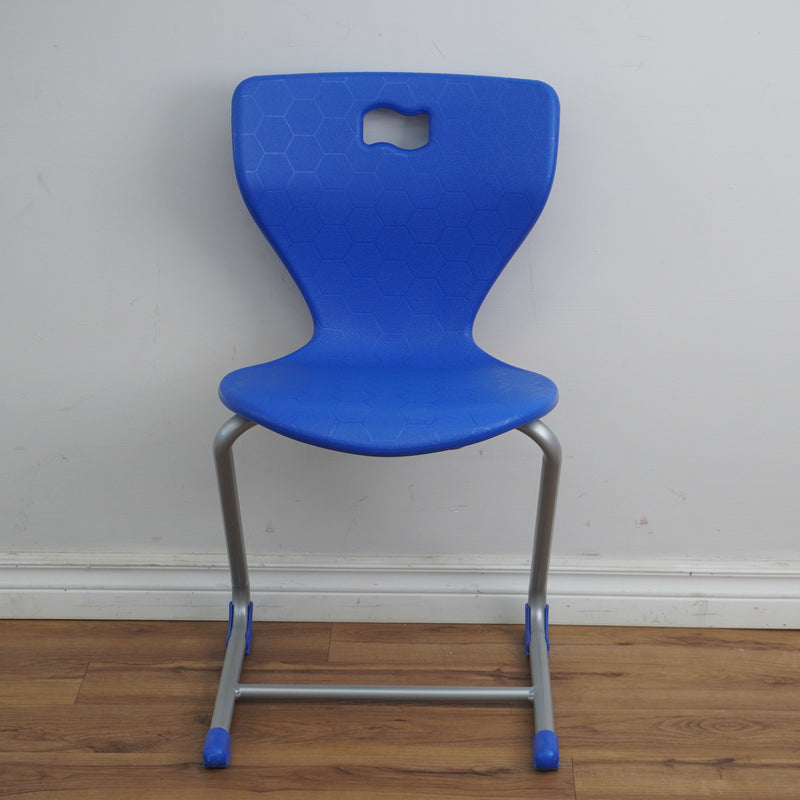 18-Inch W Blue Curved Back Side Chair