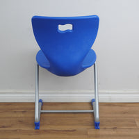 18-Inch W Blue Curved Back Side Chair