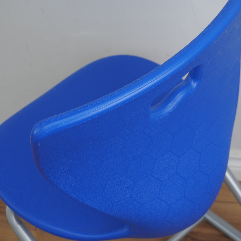 18-Inch W Blue Curved Back Side Chair