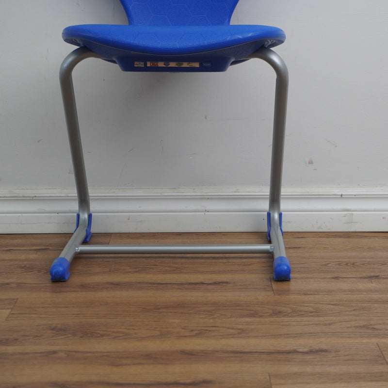 18-Inch W Blue Curved Back Side Chair