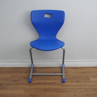 18-Inch W Blue Curved Back Side Chair