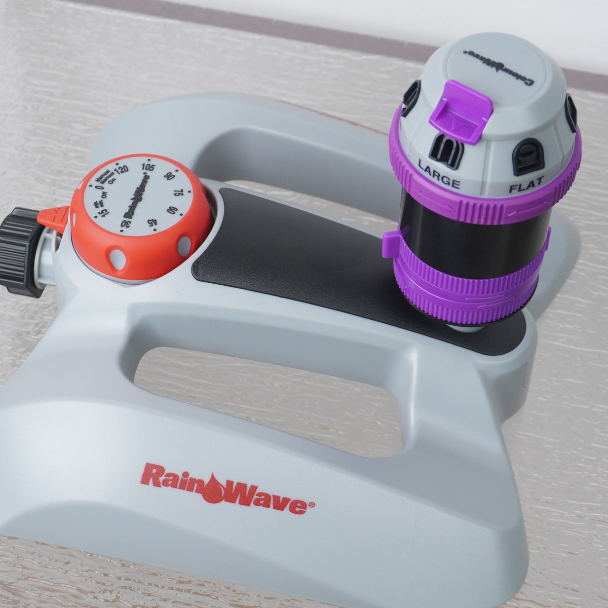 10-Inch Rainwave 6 Pattern Rotary Sprinkler with Timer on Base