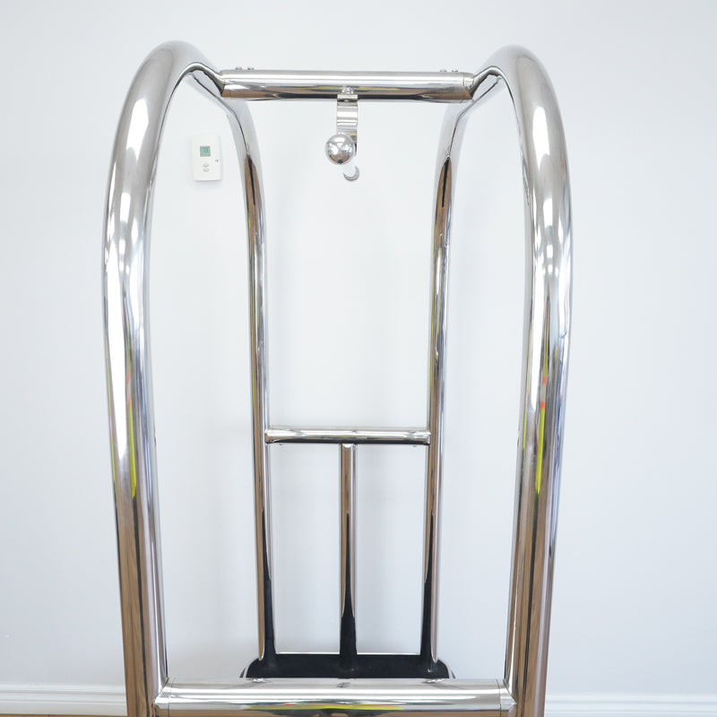 70-Inch Tall Chrome Luggage Cart