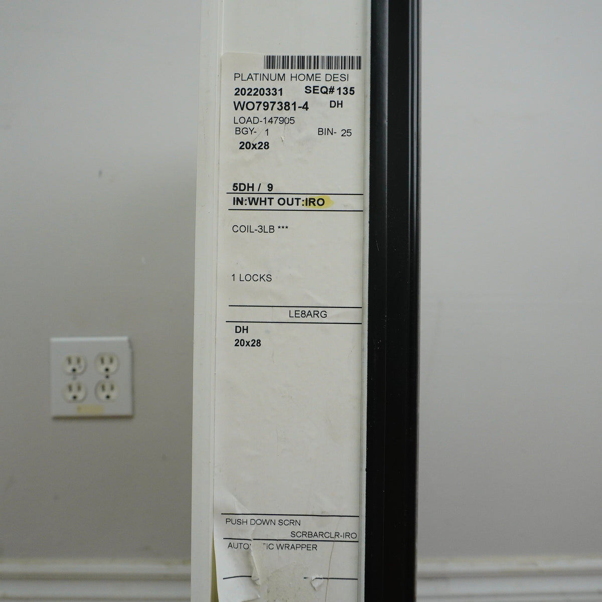 20x28-Inch Double Hung Window in Iron Ore with Spring Screen