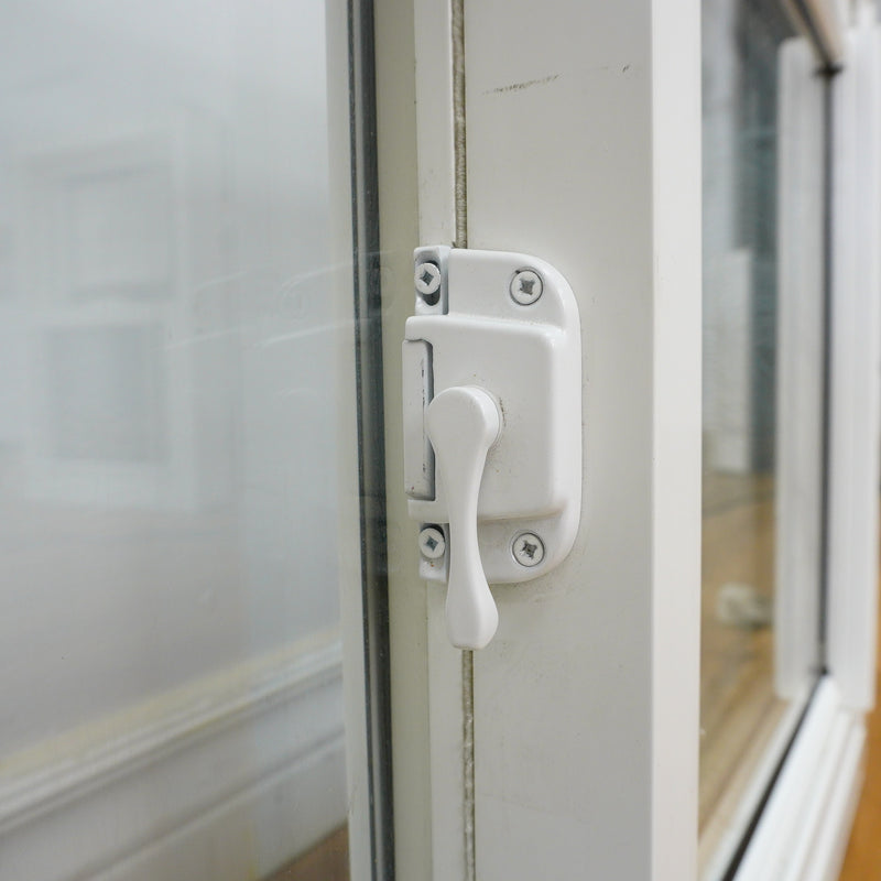 28x18-Inch Single Slider Window in White with Spring Screen