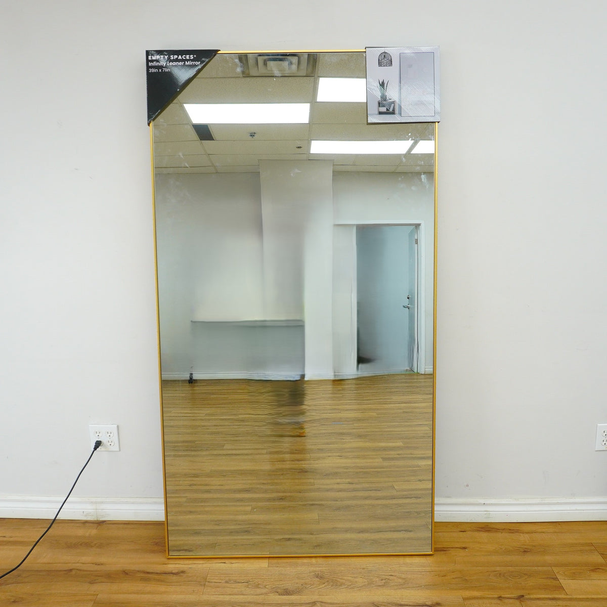 Gold-Tone Leaning Mirror 71-inch tall by 39-inch wide