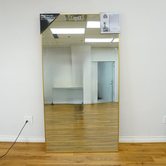 Gold-Tone Leaning Mirror 71-inch tall by 39-inch wide