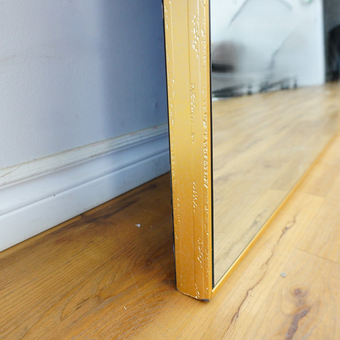 Gold-Tone Leaning Mirror 71-inch tall by 39-inch wide