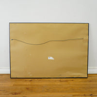 41x29-inch Beveled Horizontal Hanging Mirror with Wood-look Frame
