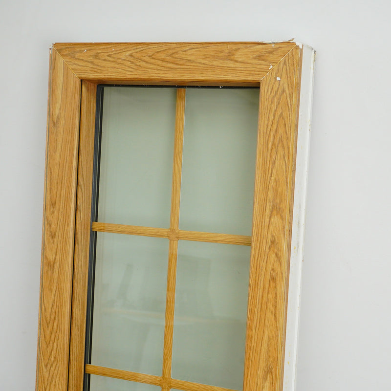 19x60-Inch Laminate Casement Window in Woodgrain Int. White Ext.