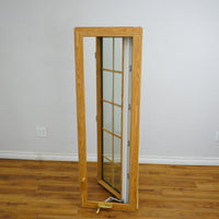 19x60-Inch Laminate Casement Window in Woodgrain Int. White Ext.
