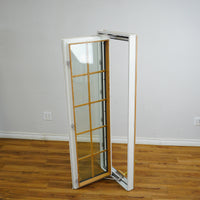 19x60-Inch Laminate Casement Window in Woodgrain Int. White Ext.