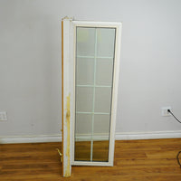 19x60-Inch Laminate Casement Window in Woodgrain Int. White Ext.
