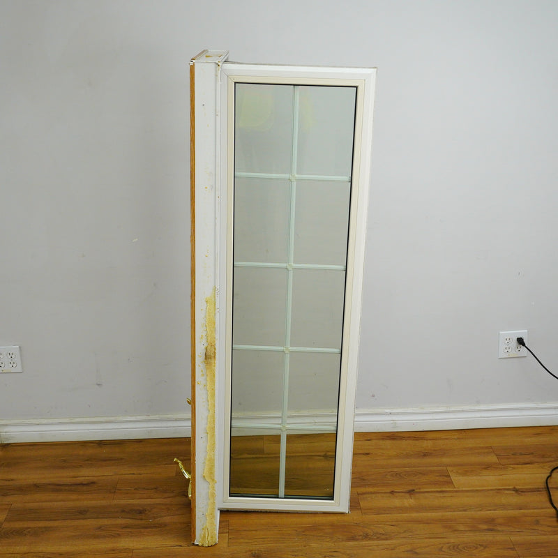 19x60-Inch Laminate Casement Window in Woodgrain Int. White Ext.