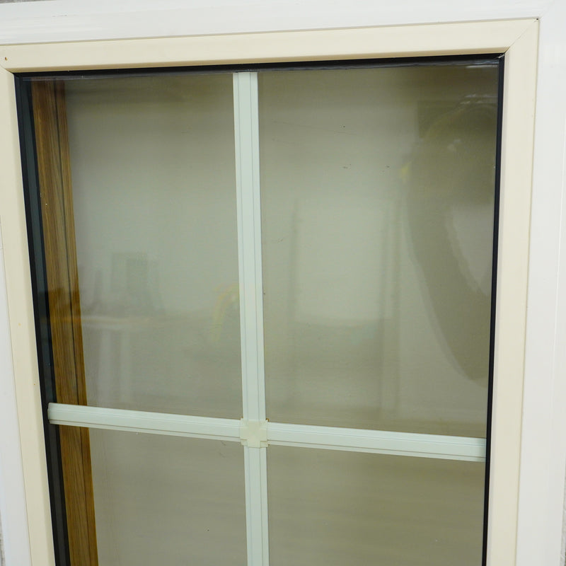 19x60-Inch Laminate Casement Window in Woodgrain Int. White Ext.