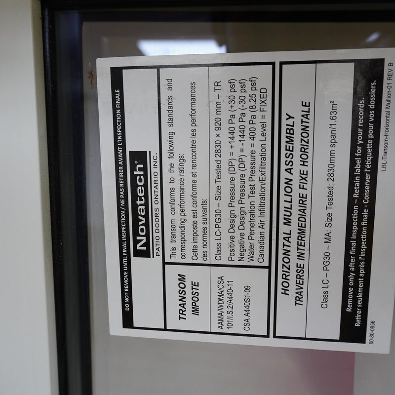 60x16-Inch Fixed Window