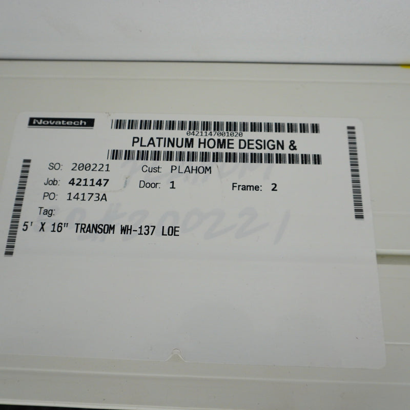 60x16-Inch Fixed Window