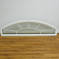 60x17-Inch Fixed Curved Picture Window in White with Pewter accents