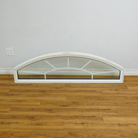 60x17-Inch Fixed Curved Picture Window in White with Pewter accents