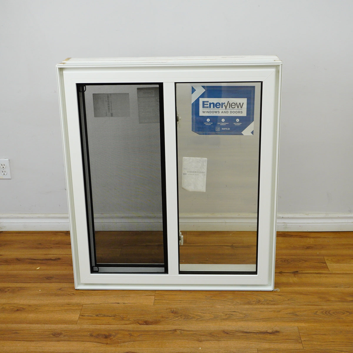 35x40-Inch Single Slider Window in White with Spring Screen