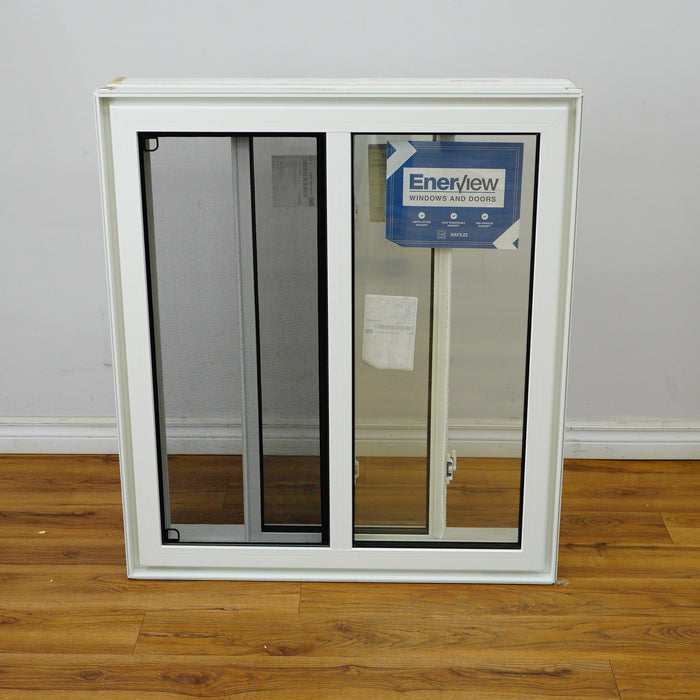 35x40-Inch Single Slider Window in White with Spring Screen